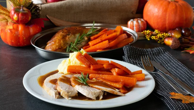 Dinde aux carottes rôties