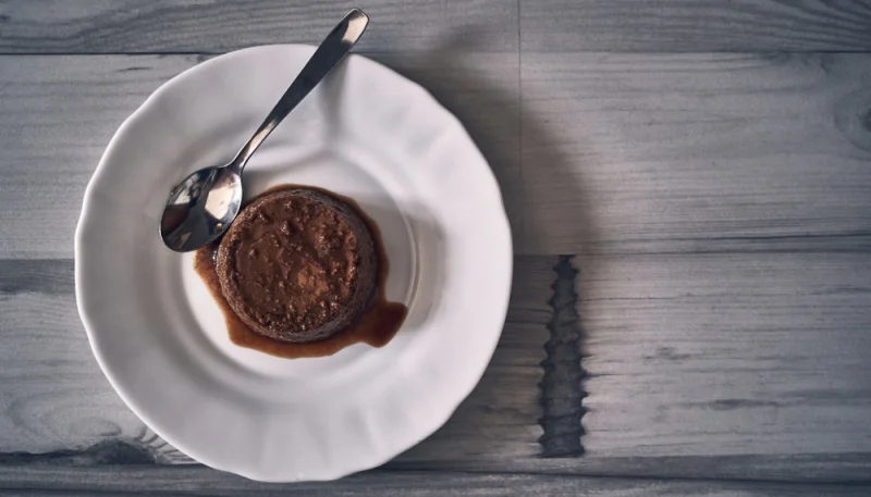 Flan léger au chocolat à l'agar-agar