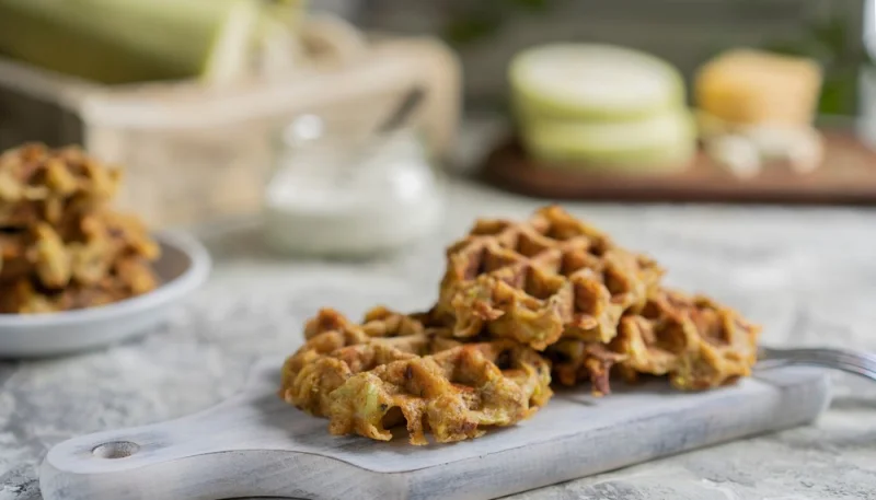 Gaufres de pommes de terre et courgettes