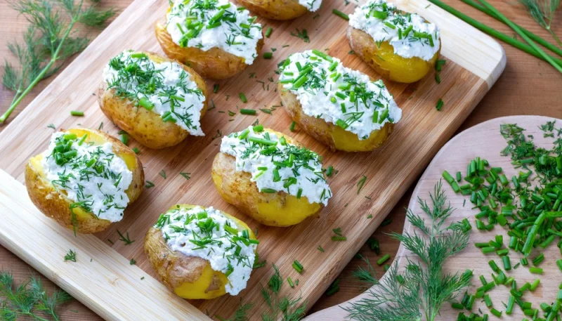 Pommes de terre au fromage blanc