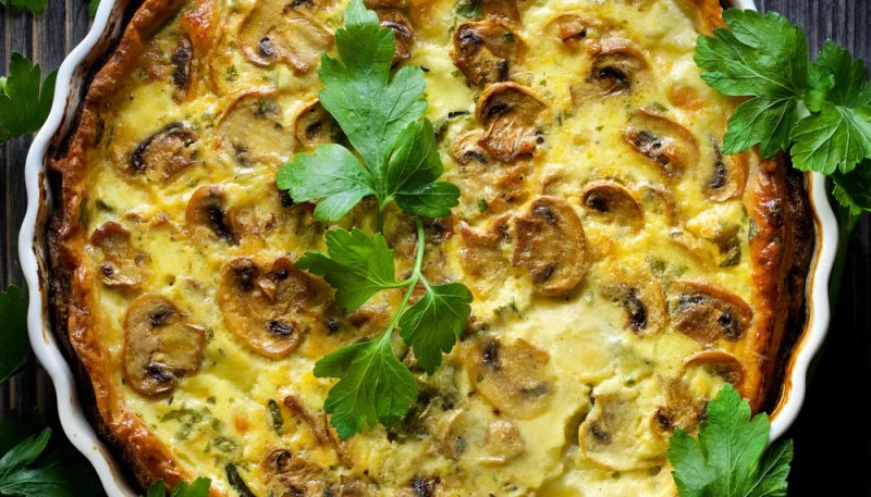 Quiche aux champignons de Paris