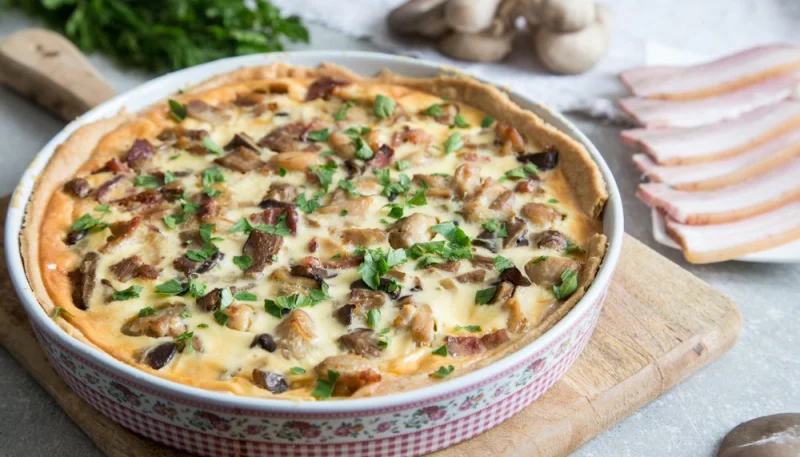 Quiche champignons comté