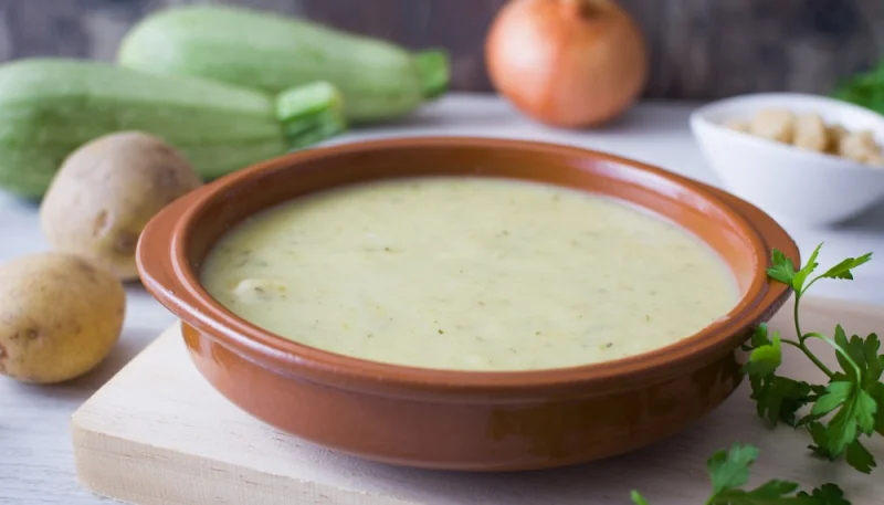 Velouté de courgettes et pommes de terre