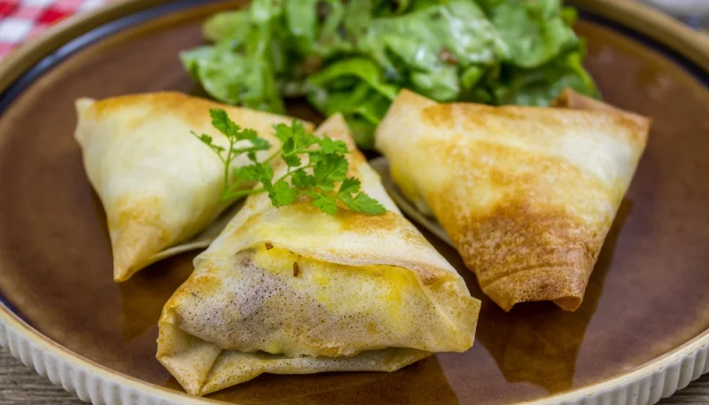 Bricks au poulet et pommes de terre