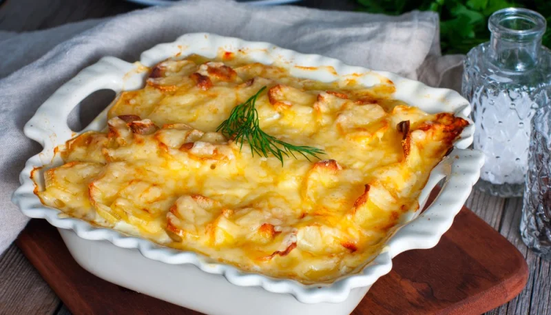 Gratin dauphinois au saumon frais