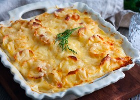 Gratin de pommes de terre et céleri-rave au Beaufort