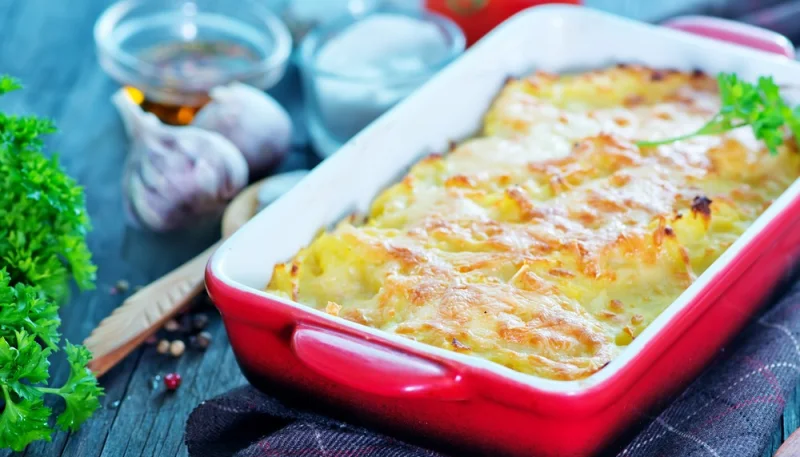 Gratin de pâtissons et pommes de terre