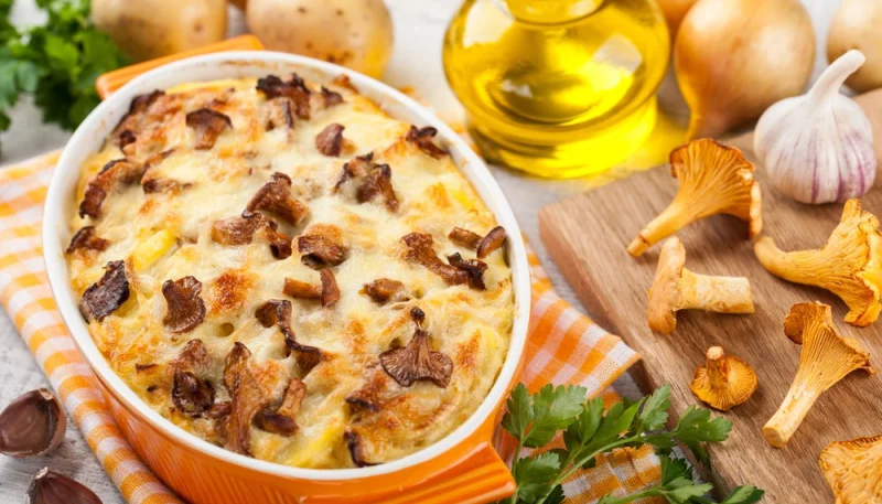 Gratin de pommes de terre aux cèpes