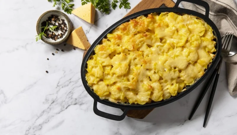 Gratin de poulet et pommes de terre