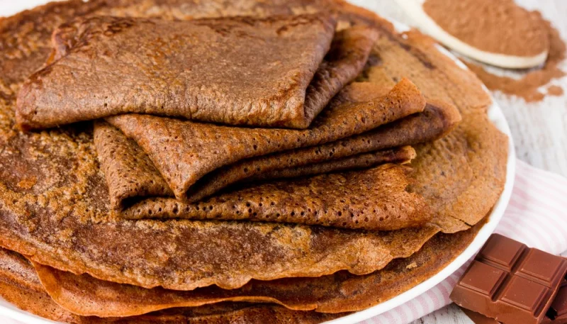 Pâte à crêpes au cacao sans farine