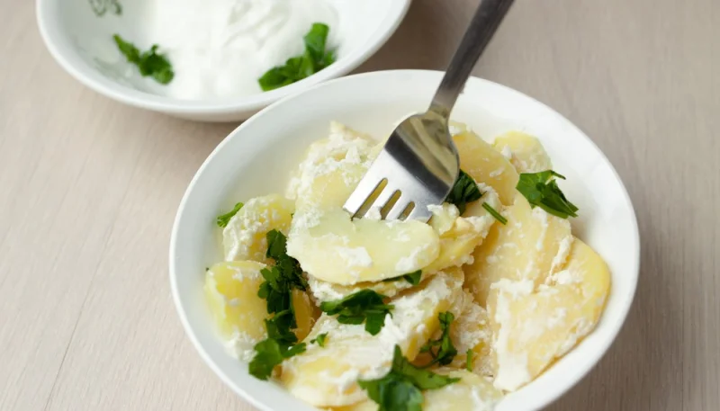 Poêlée de pommes de terre à la crème fraîche