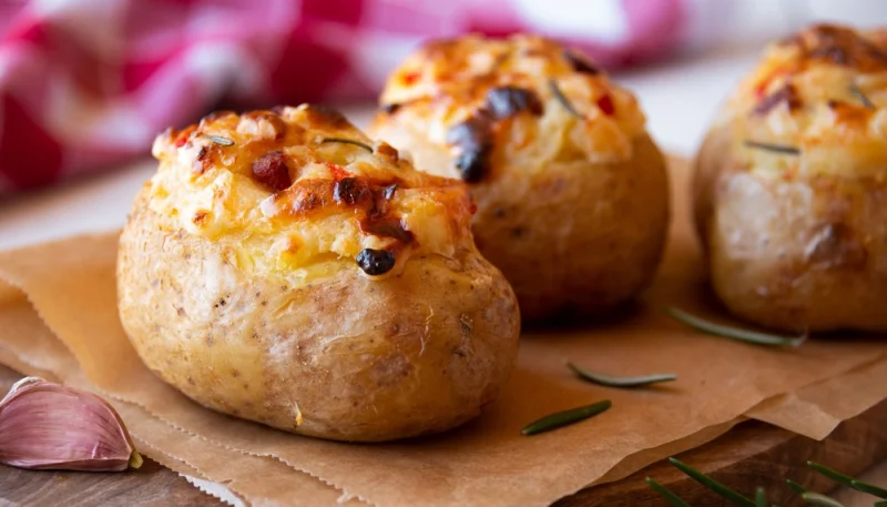 Pommes de terre farcies au four