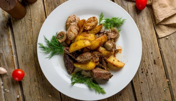 Salade de foie de volaille aux pommes de terre