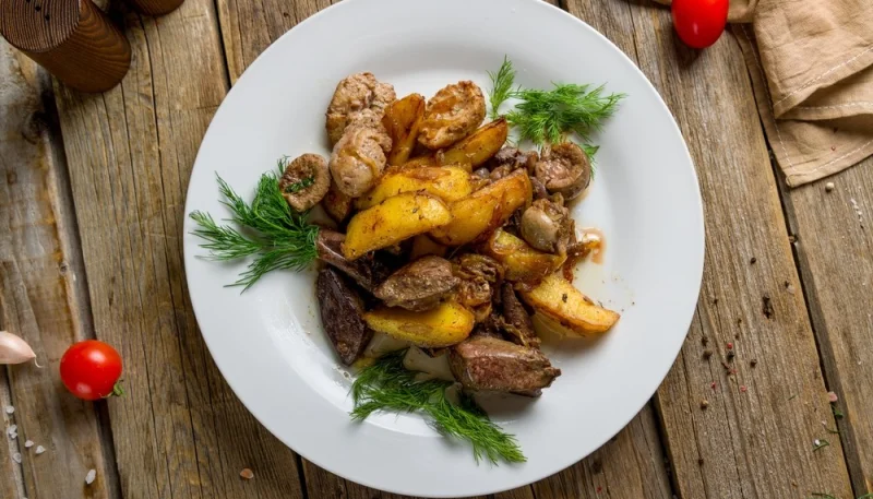 Salade de foie de volaille aux pommes de terre