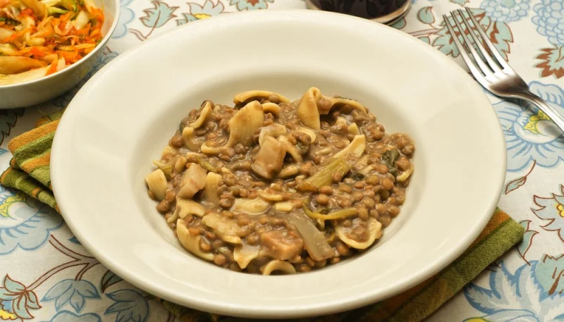 Soupe de lasagnes aux lentilles