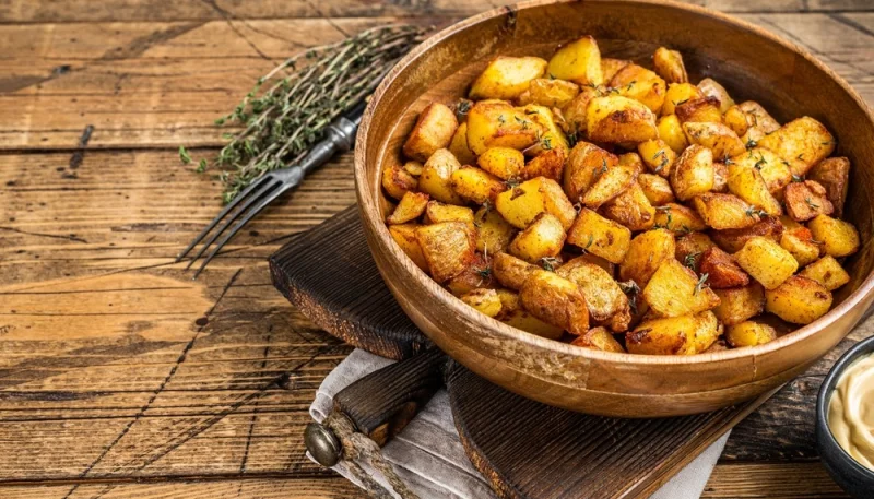 Pommes de terre en cubes au four