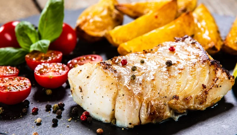 Dos de cabillaud au four et pommes de terre