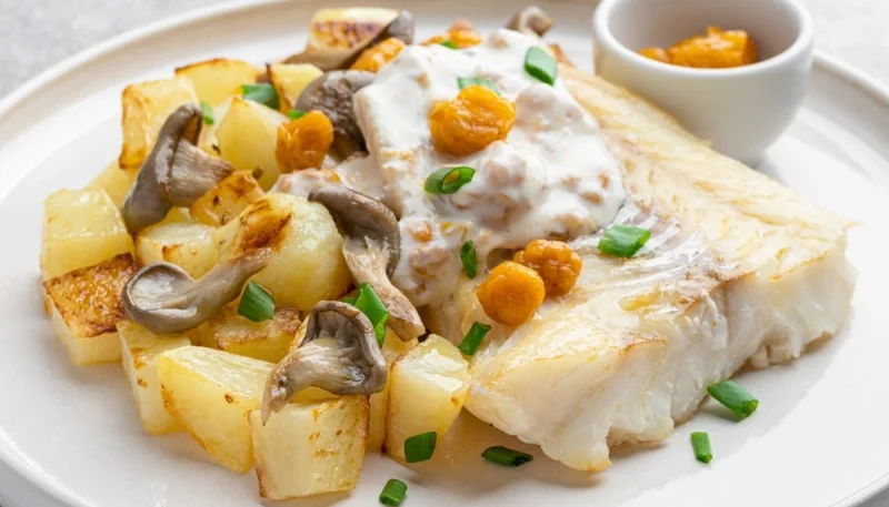 Filets de cabillaud et pommes de terre en sauce au Cookeo 