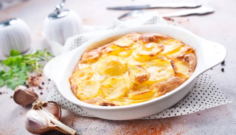 Gratin de pommes de terre au jambon blanc