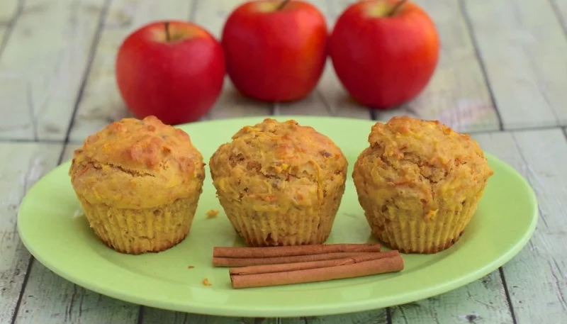 Muffins à la pomme et à la carotte