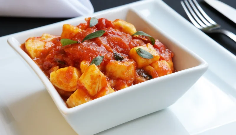 Pommes de terre en sauce