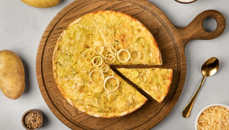 Quiche aux poireaux et pommes de terre