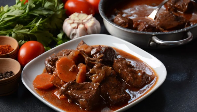 Boeuf bourguignon aux carottes