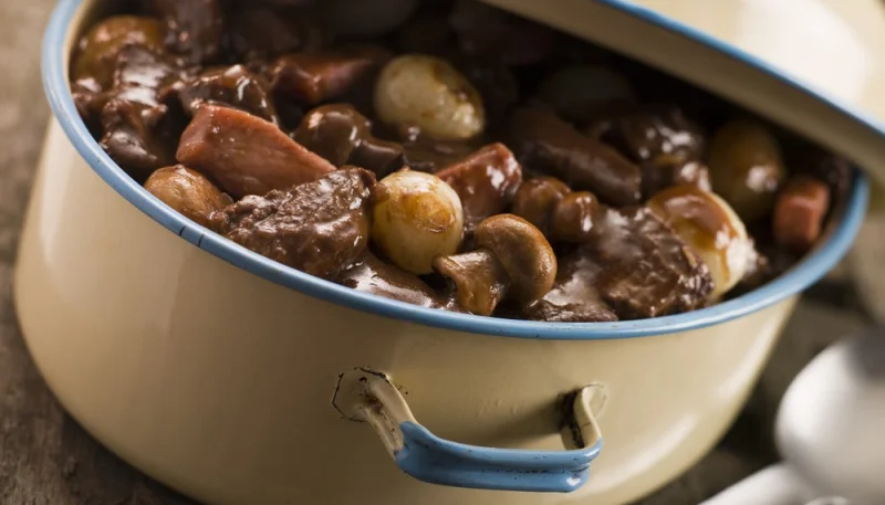 Bœuf bourguignon sans carottes