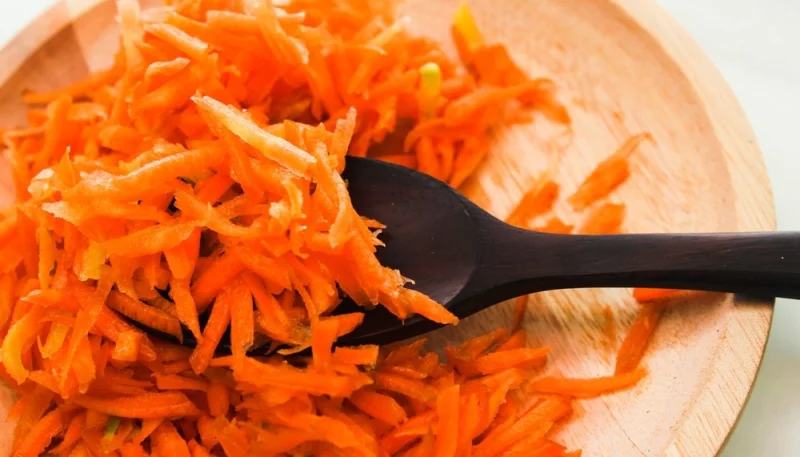 Carottes râpées cuites