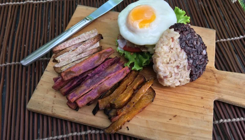 Carottes violettes rôties