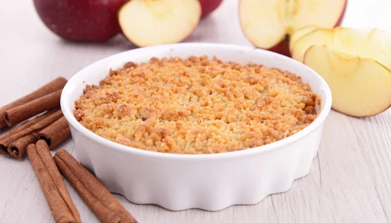 Crumble aux pommes healthy