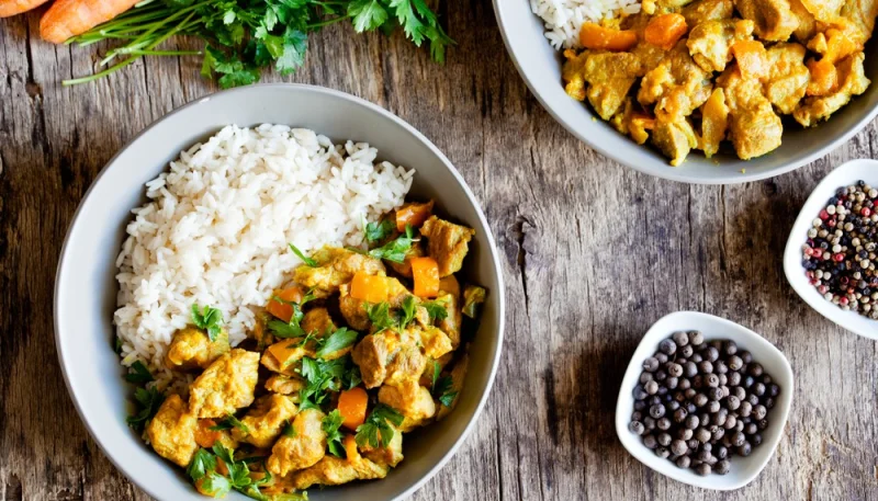 Curry de poulet aux carottes