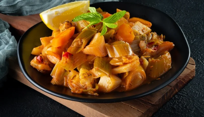 Fondue de poireaux et carottes