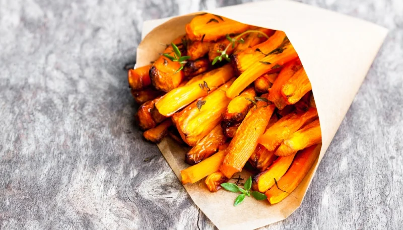 Frites de carottes au four