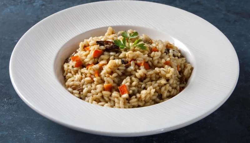 Riz aux carottes et champignons