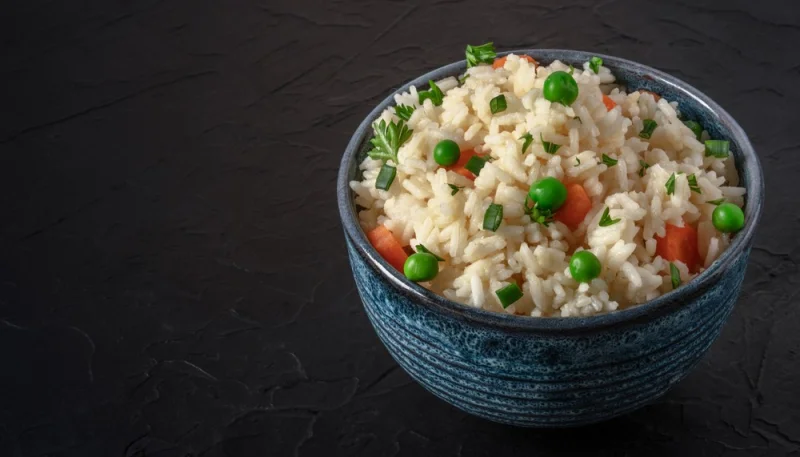 Riz aux petits pois et carottes