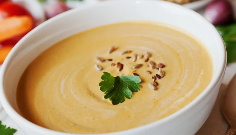 Soupe d'aubergines, carottes et pommes de terre