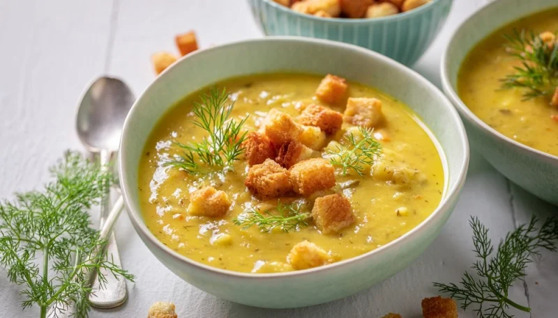 Soupe de carottes, pommes de terre et oignons