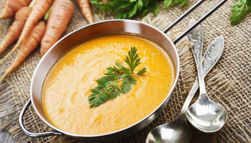 Soupe de panais, carottes et pommes de terre