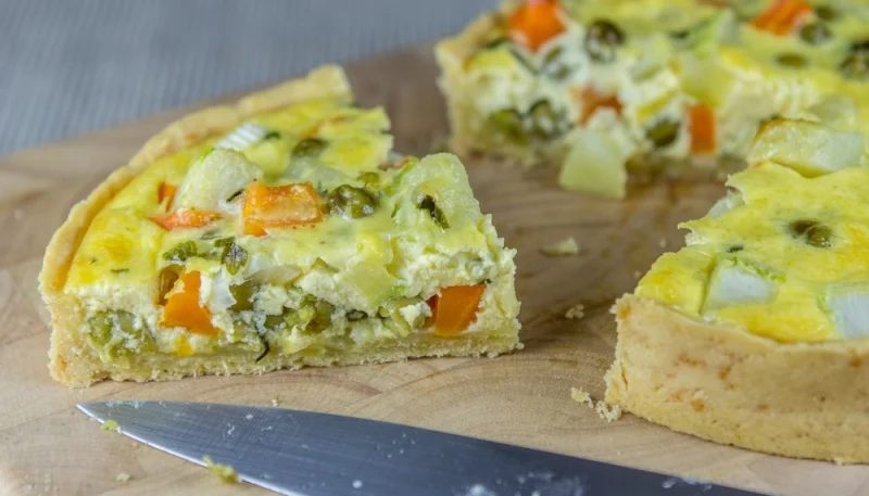 Tarte aux poireaux et aux carottes