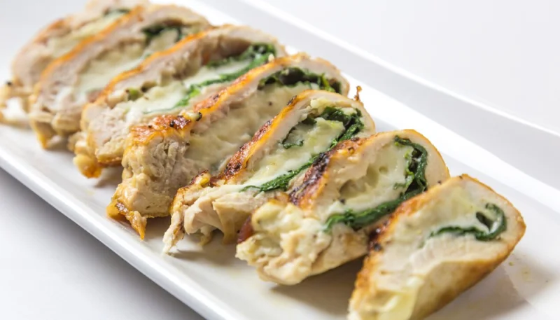 Blanc de poulet farci à la mozzarella