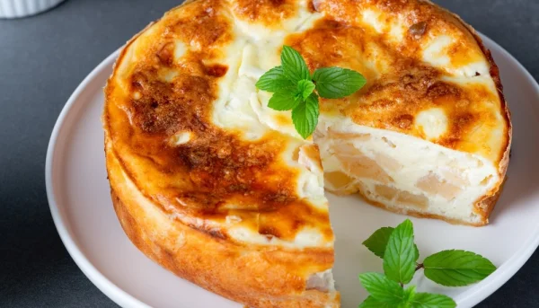 Gâteau au fromage blanc et pommes