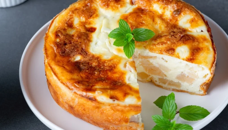 Gâteau au fromage blanc et pommes