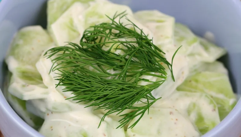 Salade de concombre pour bébé