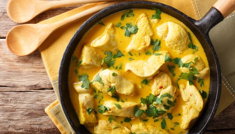 Aiguillettes de poulet au curry