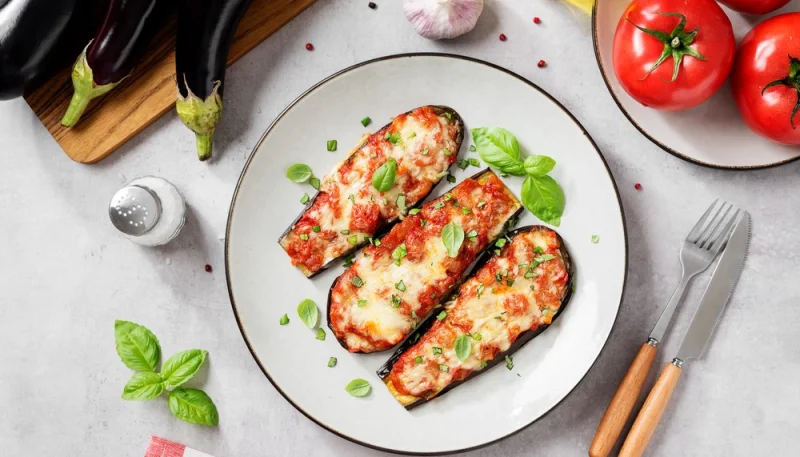 Aubergine au four mozzarella