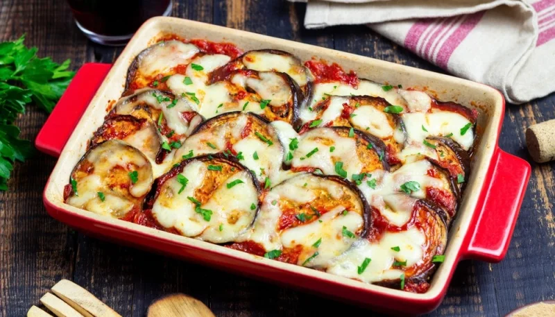 Aubergine mozzarella