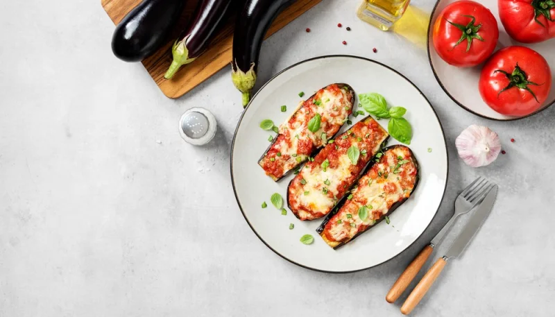 Aubergine tomate mozzarella