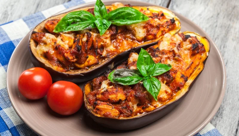 Aubergines farcies rapide