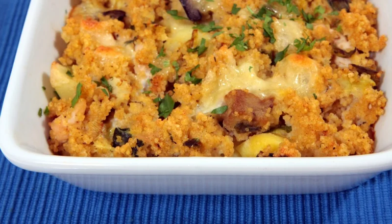Gratin de poulet au couscous